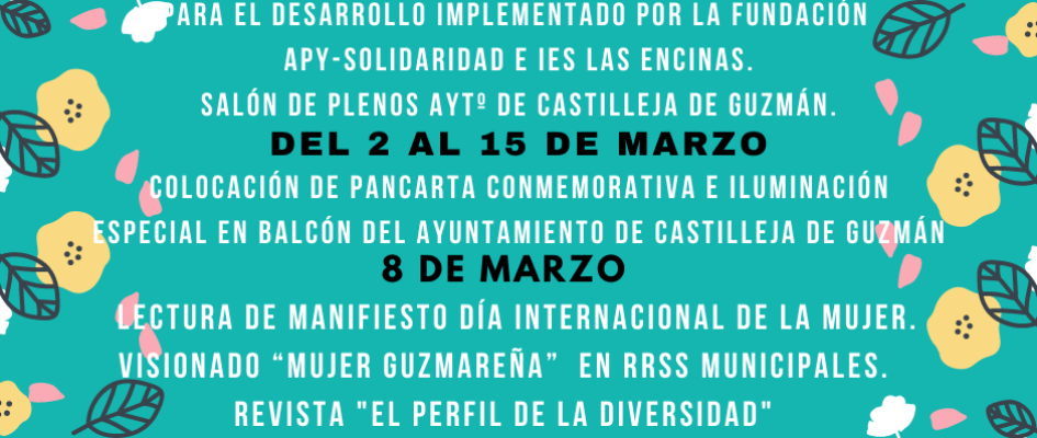 CARTEL GUZMÁN ACTOS DIA INTERNACIONAL DE LA MUJER