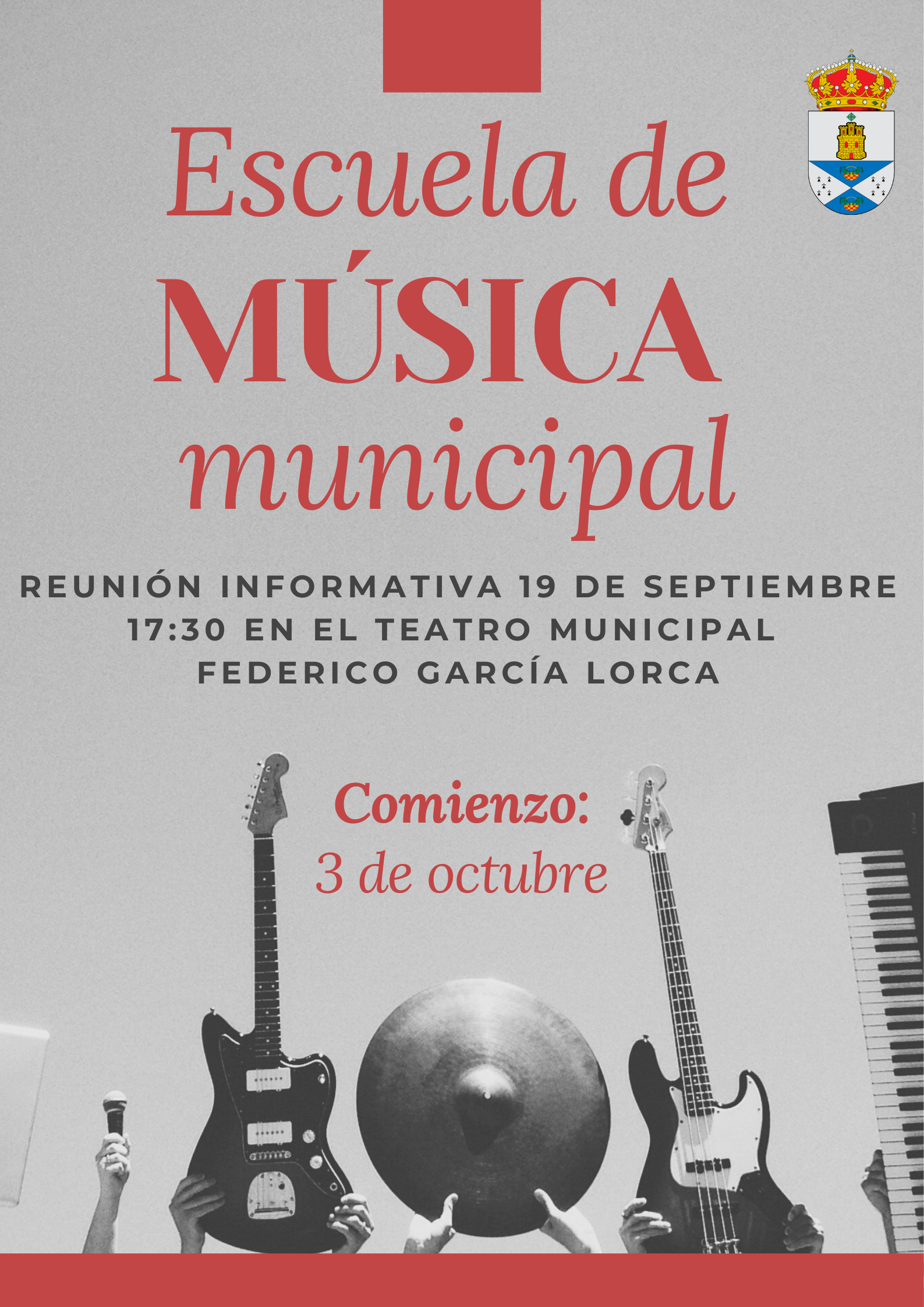 Publicidad Reapertura de la Escuela de musica